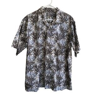 Daniel Cremieux Mens Hawaiin Bamboo Print Shirt Size L